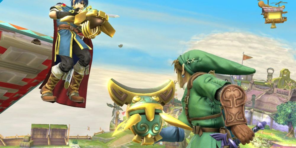 Super Smash Bros Ultimate Link Using Beetle Against Marth