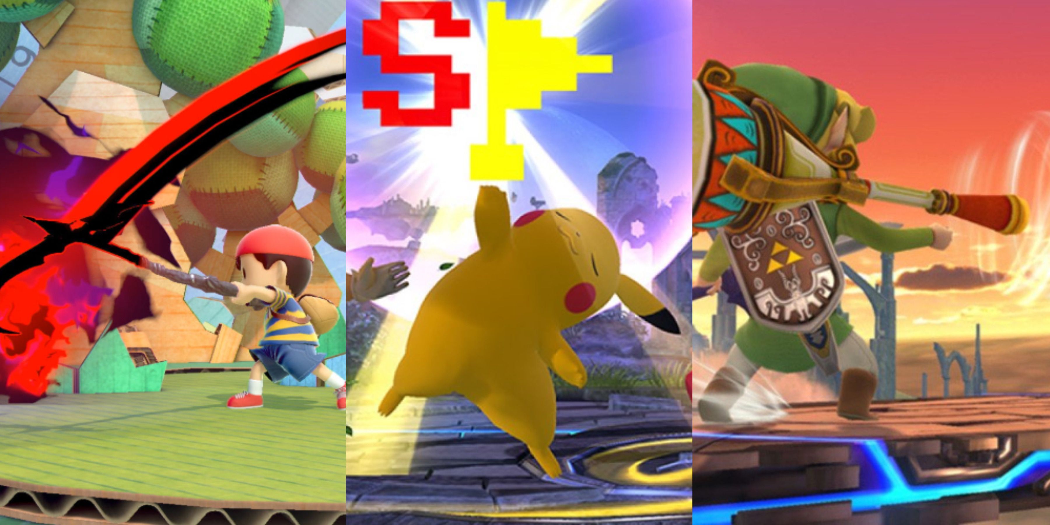 Super Smash Bros Ultimate Ness Death Scythe Pikachu Special Flag Toon Link Gust Bellows