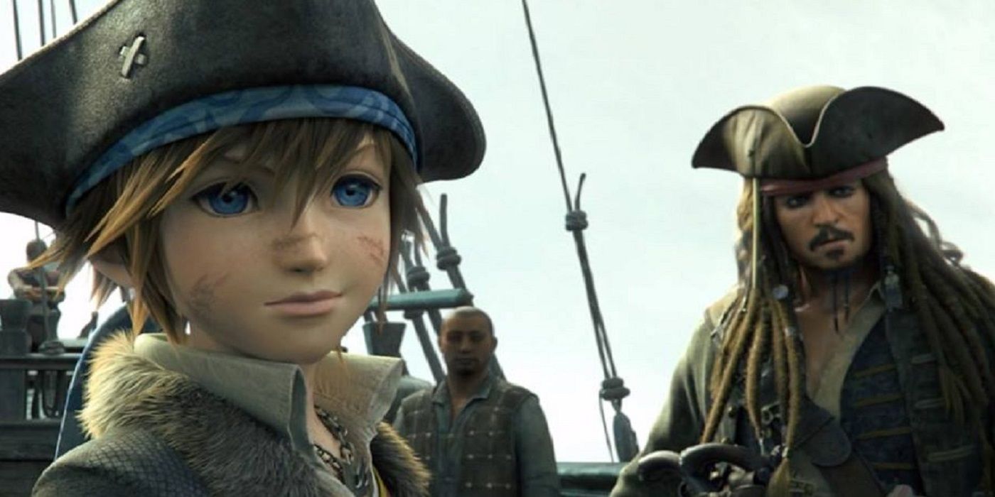 Sora and Jack Sparrow in Kingdom Hearts 3