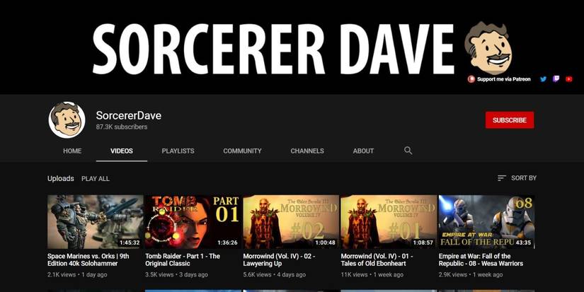 Sorcerer Dave YouTube Channel
