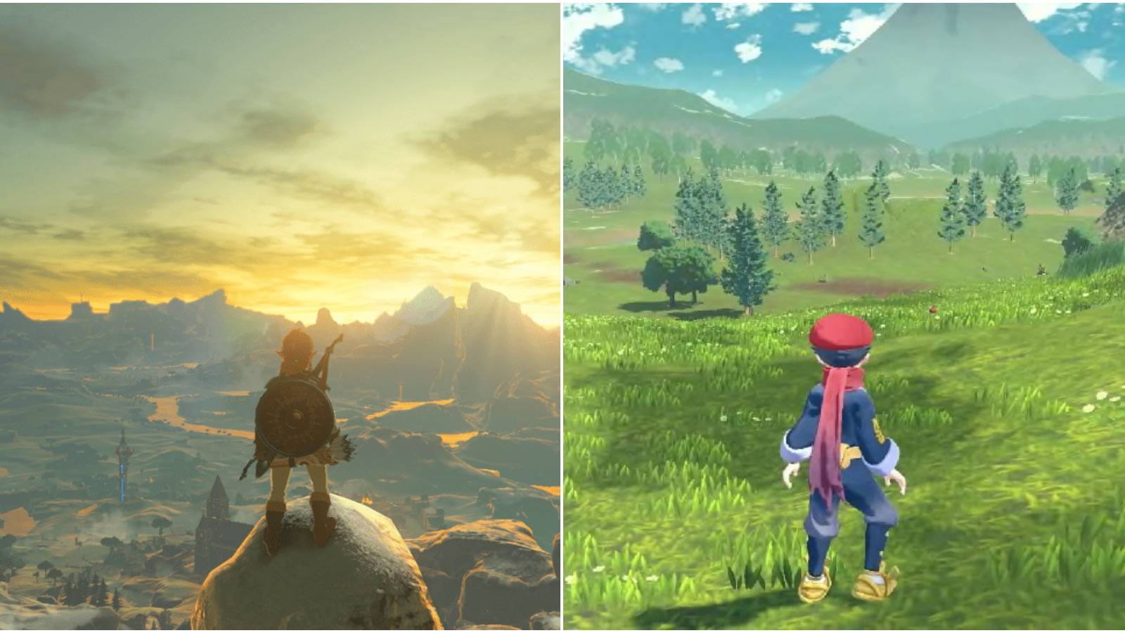 Split image breath of the wild pokemon
