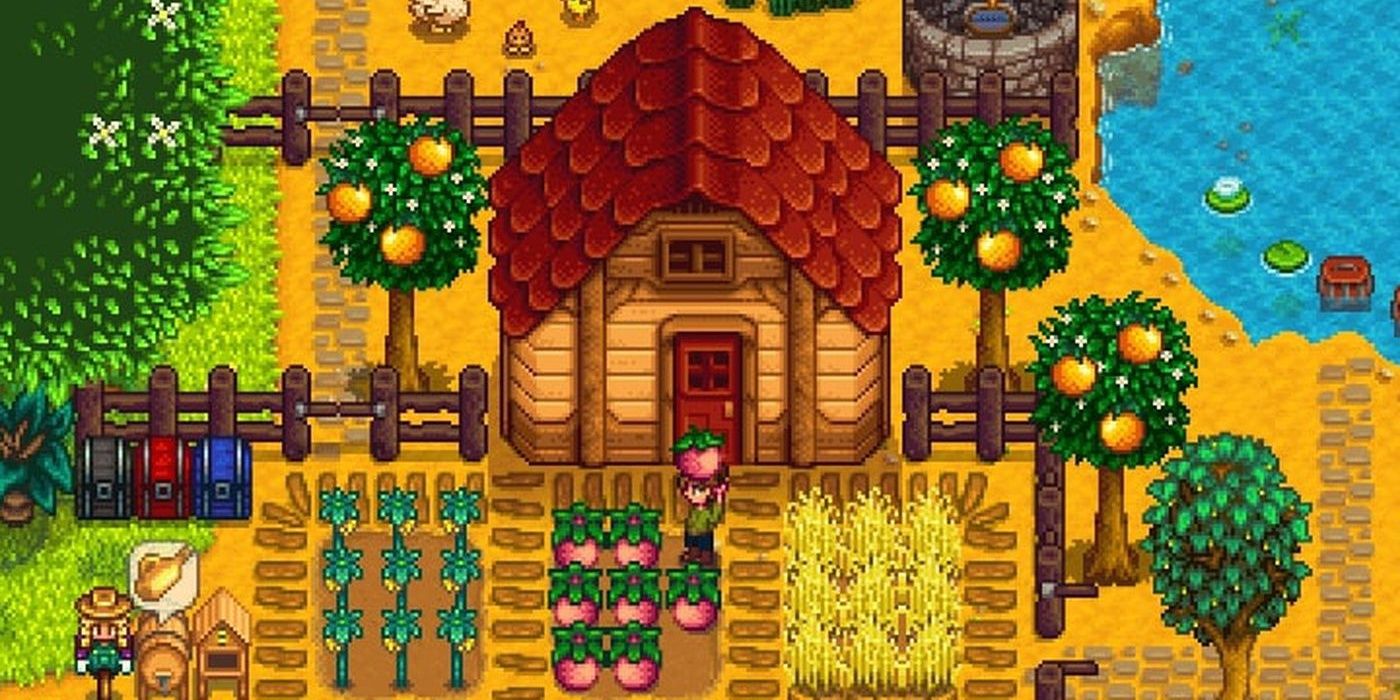 A player farm in Stardew Valley