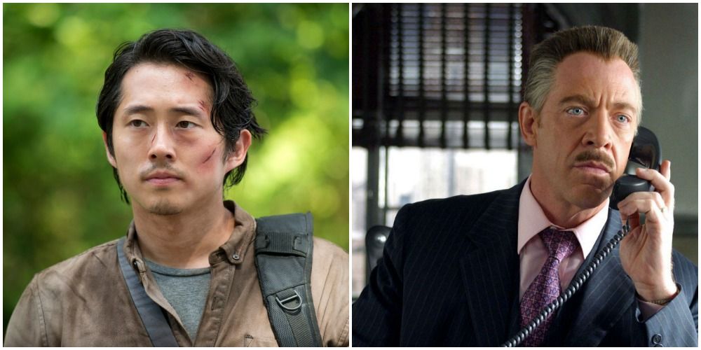 Коллаж: фото. Слева: Стивен Юн, озвучивший Invincible/Mark Grayson. Справа: Дж.К. Симмонс озвучивает Омни-Человека/Нолана Грейсона.
