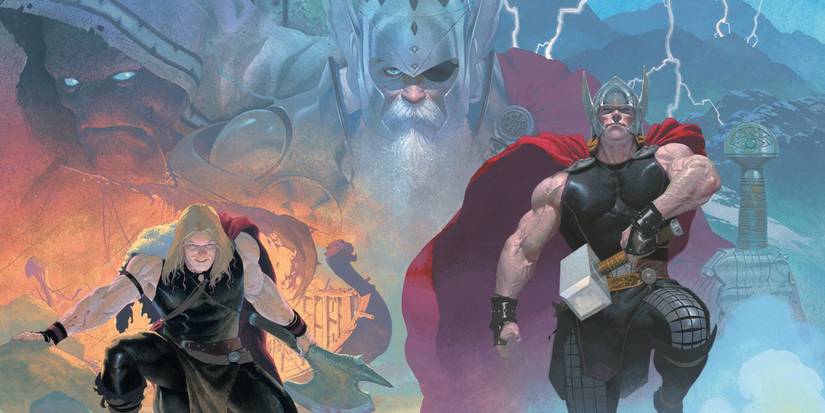 Different generations of Thor and Gorr the God Butcher