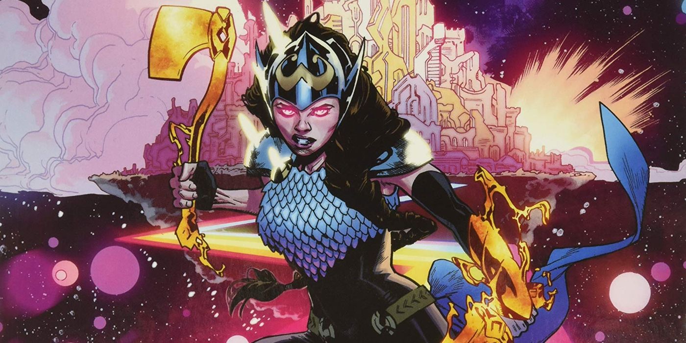 Jane Foster as Valkyrie iwth Undrjarn the All-Weapon