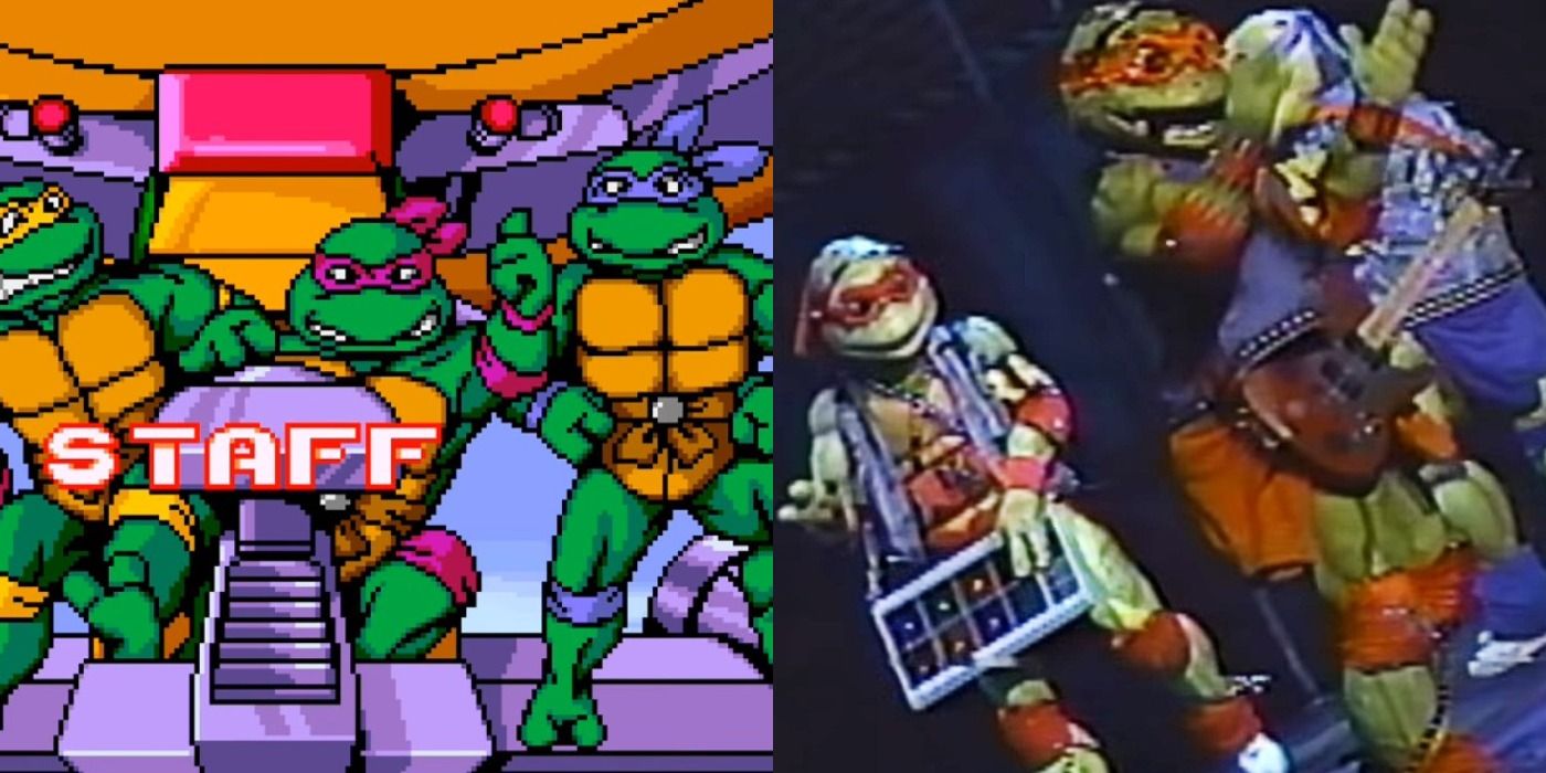 TMNT Turtles in Time End Credit Pizza Power Out of their Shells Tour and Turtle Blimp