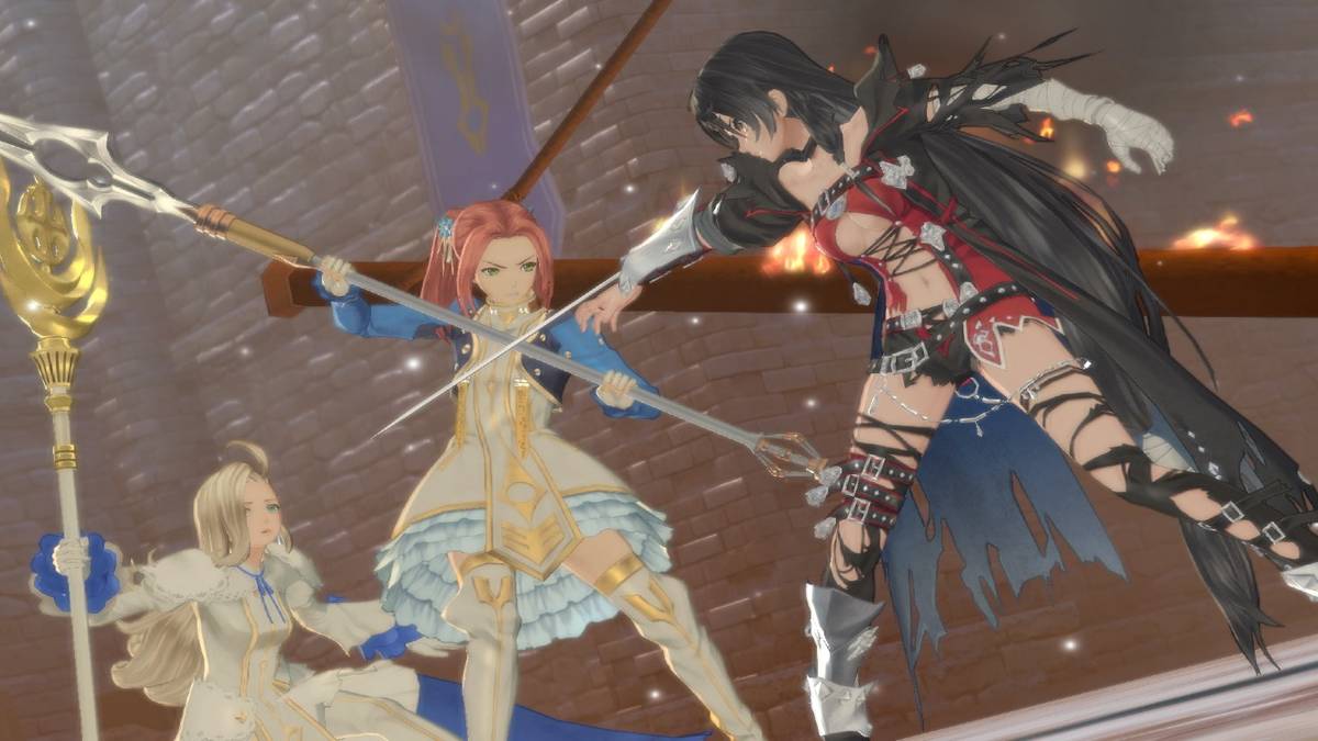 Tales of Berseria's Velvet crossing swords