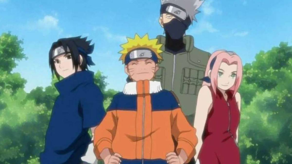 Naruto, Sasuke, Sakura, and Kakashi - The members of Team 7