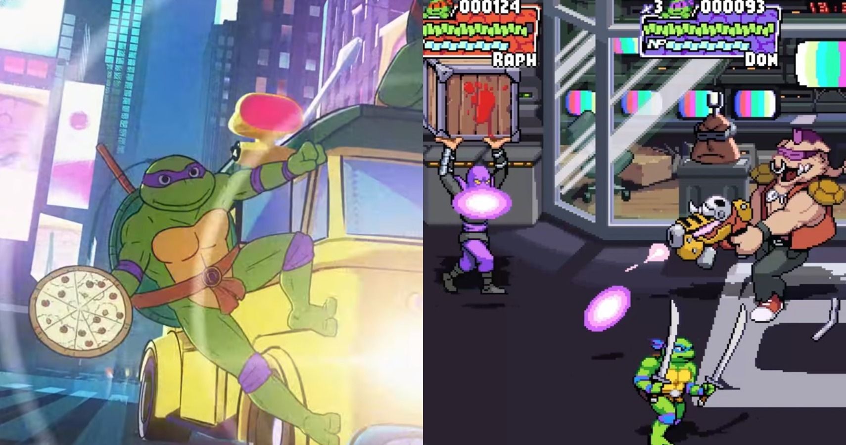 Teenage Mutant Ninja Turtles Shredder's Revenge Trailer Featured split image