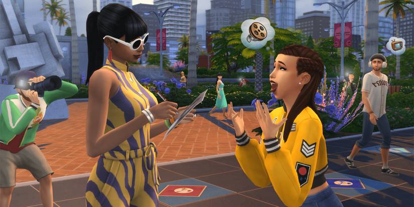 The Sims 4 Get Famous key art sim signing autograph for fan