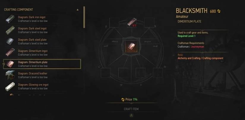 The Witcher 3 Crafting Weapons Blacksmith
