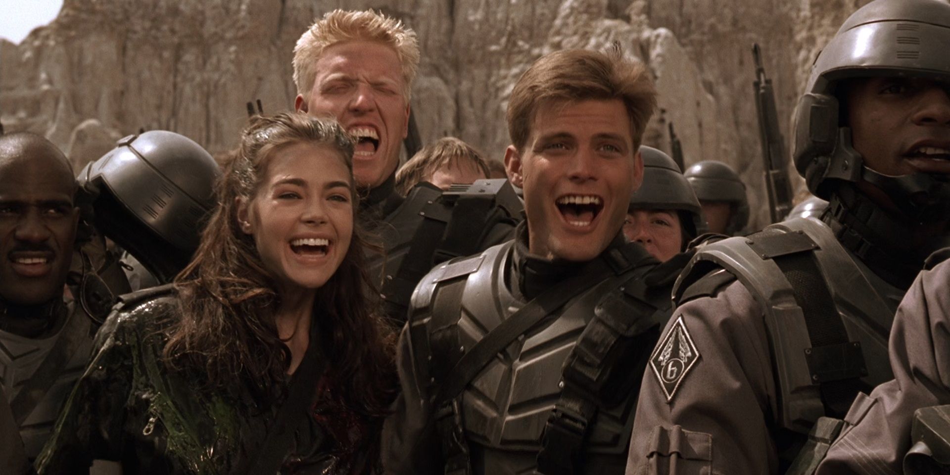 The main cast of Starship Troopers