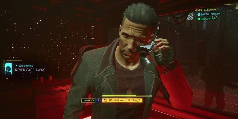 Cyberpunk 2077 Johnny Talking To Thompson
