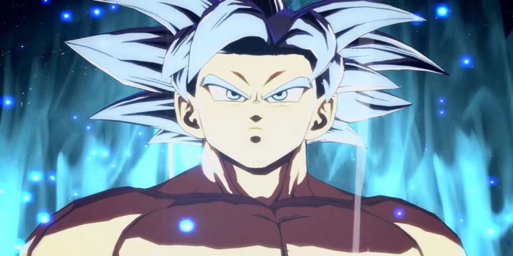 Ultra Instinct Goku looking menacing