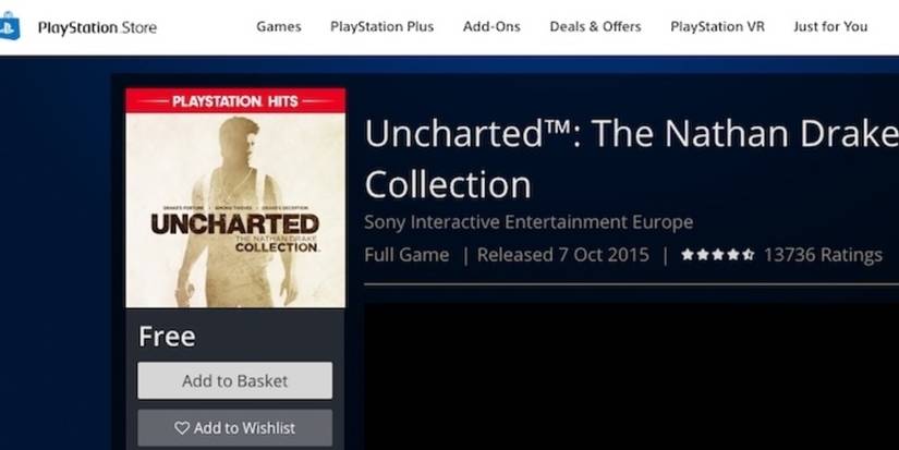 Uncharted, free in the PS store