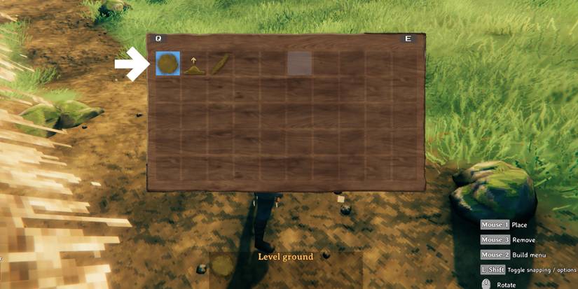 Valheim Flattening Options Menu Within Hoe