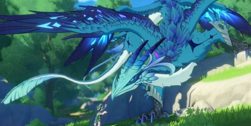 Genshin Impact Venti and Dragon