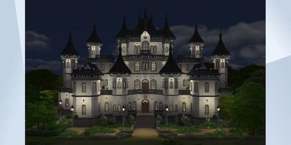 The Sims 4 Von Stoker Castle Nighttime