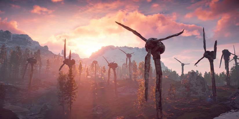 Windmill Graveyard at the Nora-Carja border in Horizon Zero Dawn