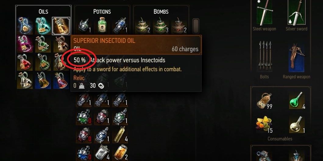 Alchemy Oil in The Witcher 3