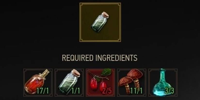 Witcher 3 Alchemy Potions