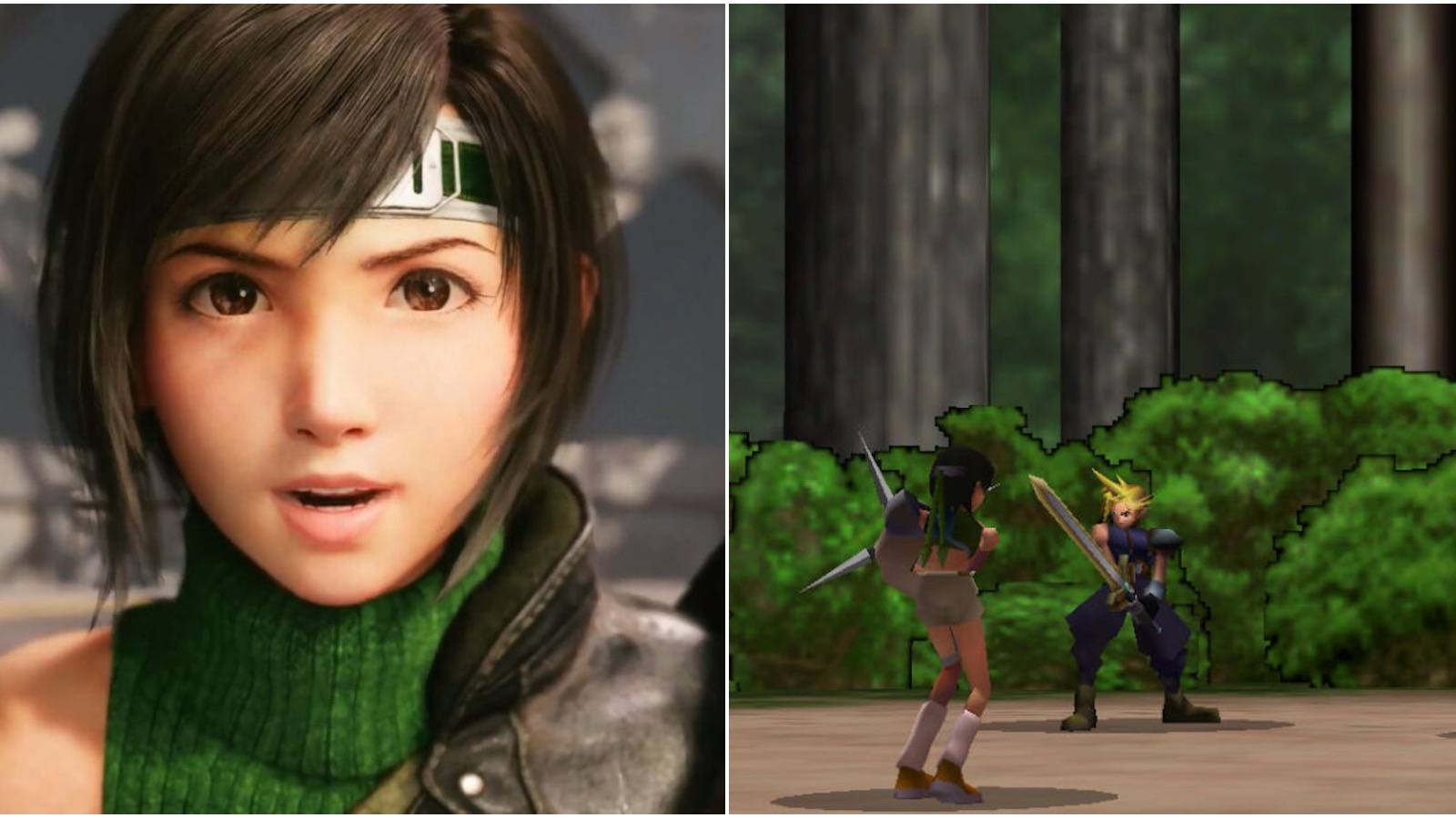 Yuffie split image FF 7
