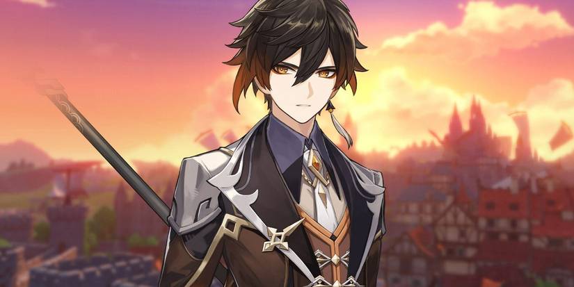 Zhongli Genshin Impact Sunset