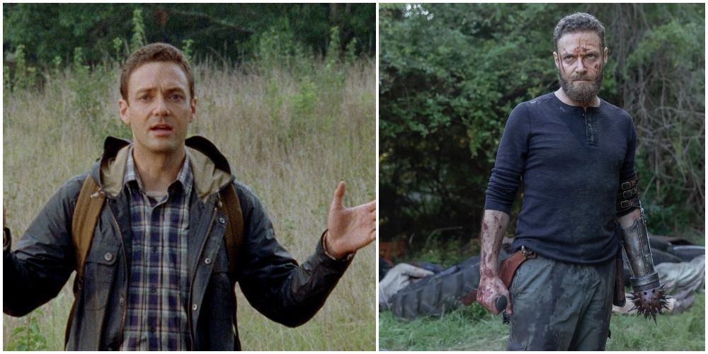 aaron the walking dead before and after