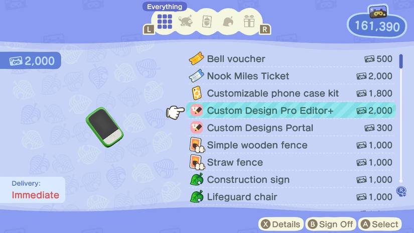 special shop terminal items list