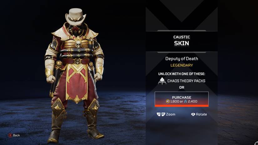 toxic trapper legend gold cosmetic item deputy of death