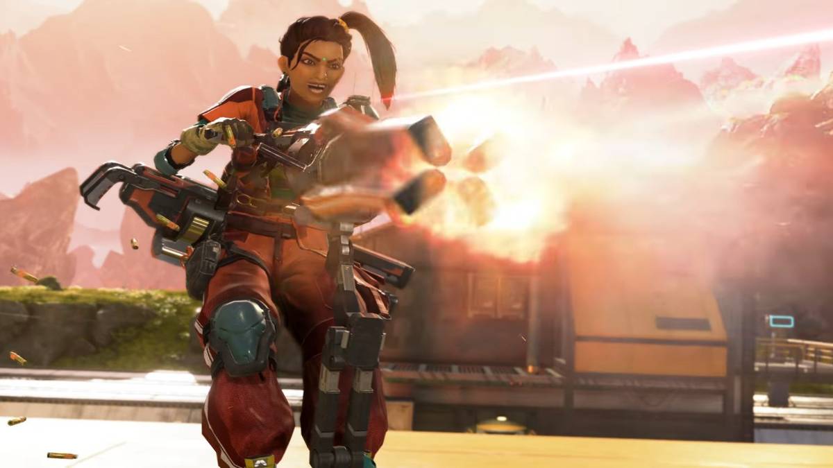 apex legends rampart sheila firing worlds edge