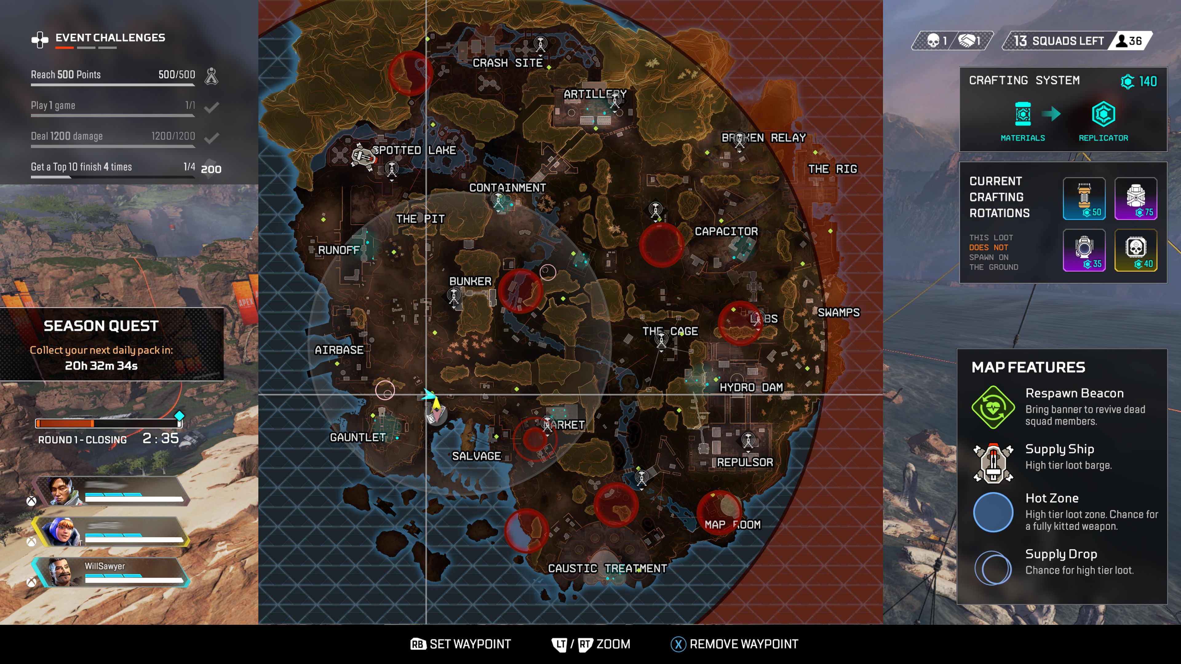 mini ring special ltm map red markers
