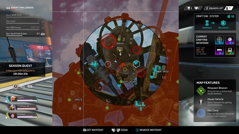 endgame ring with ring flares spawning in on olympus map