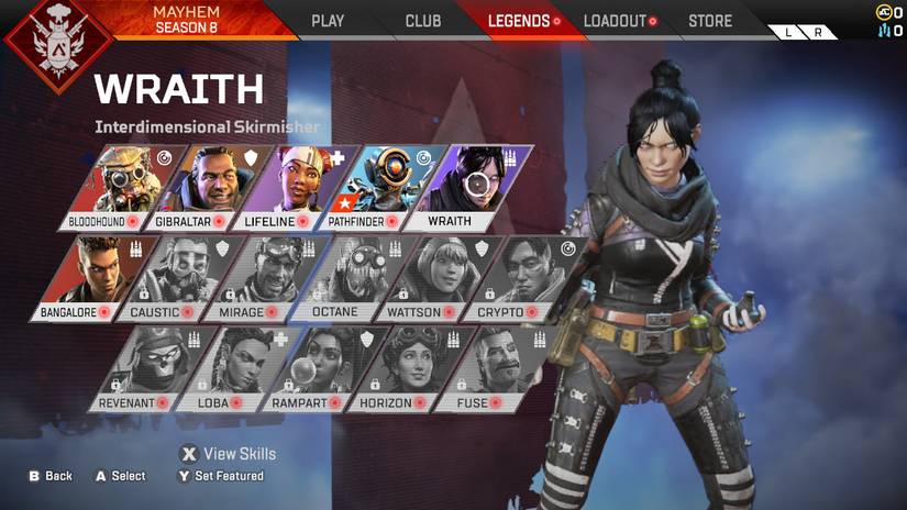 apex legends wraith switch