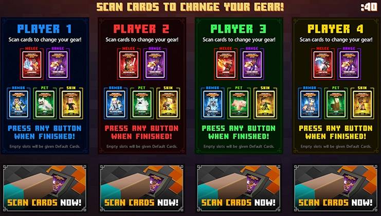 Minecraft Dungeons arcade cards