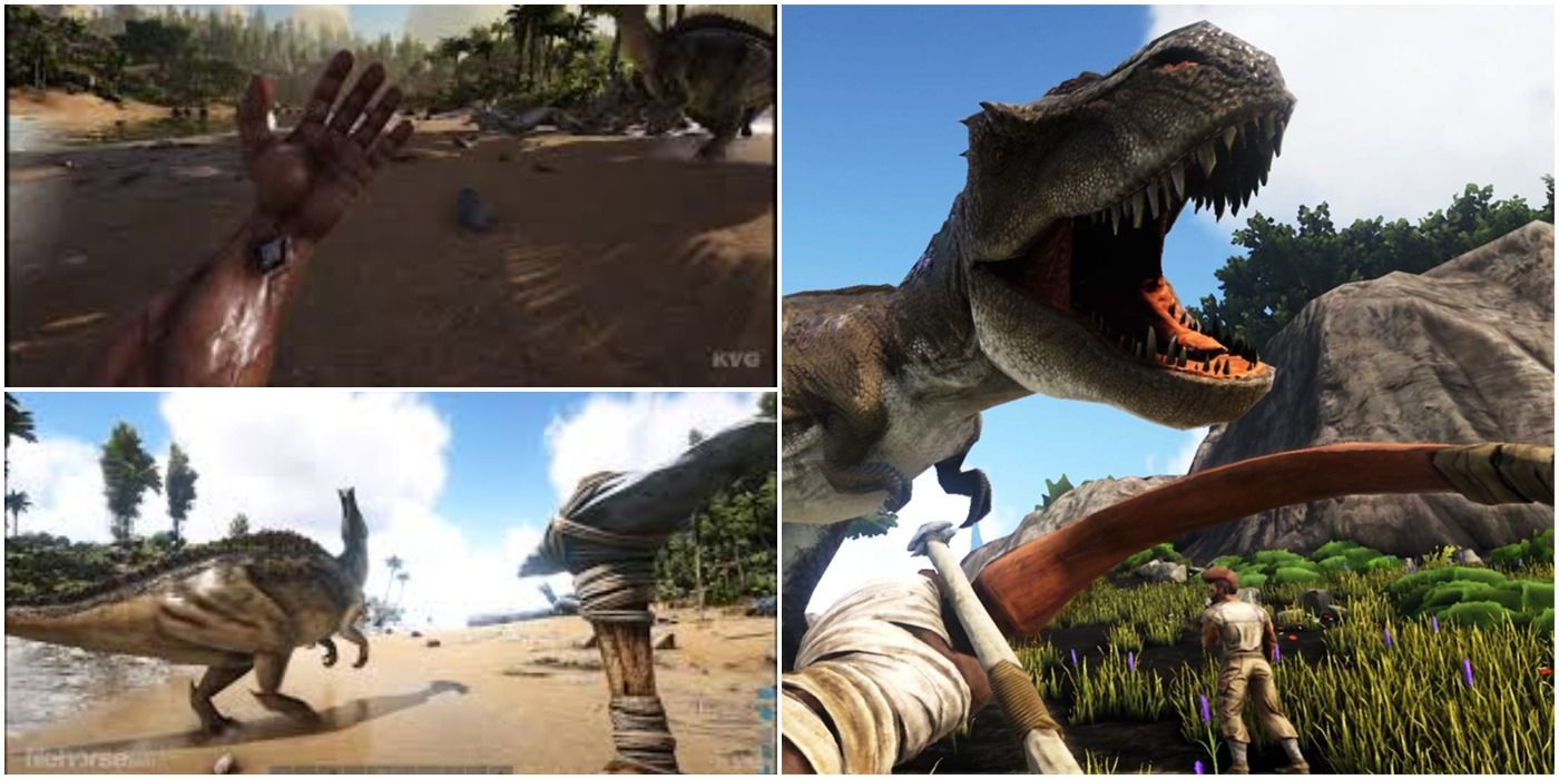 ark things that dont make sense t rex, parasaur, and hand with engram