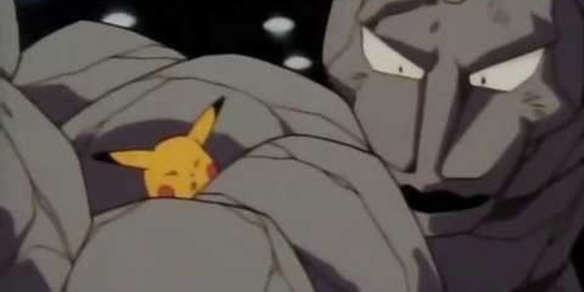 Pikachu got hurt pretty badly in its battle with Brock's Onix