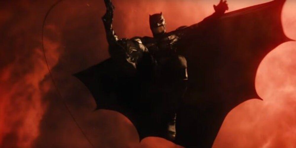 batman flies in justice league