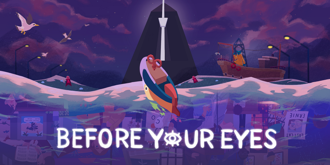 Cover art for Before Your Eyes which shows a small boat in the ocean