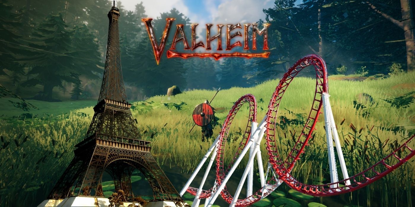 eiffel tower and roller coaster over valheim image