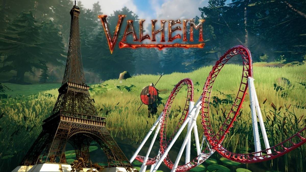 eiffel tower and roller coaster over valheim image