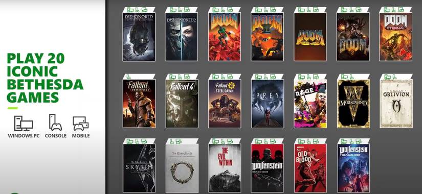 xbox game pass bethesda games