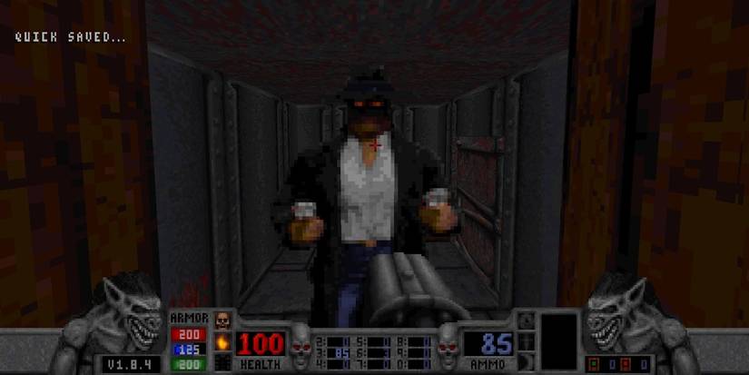 Aiming at an enemy in Blood