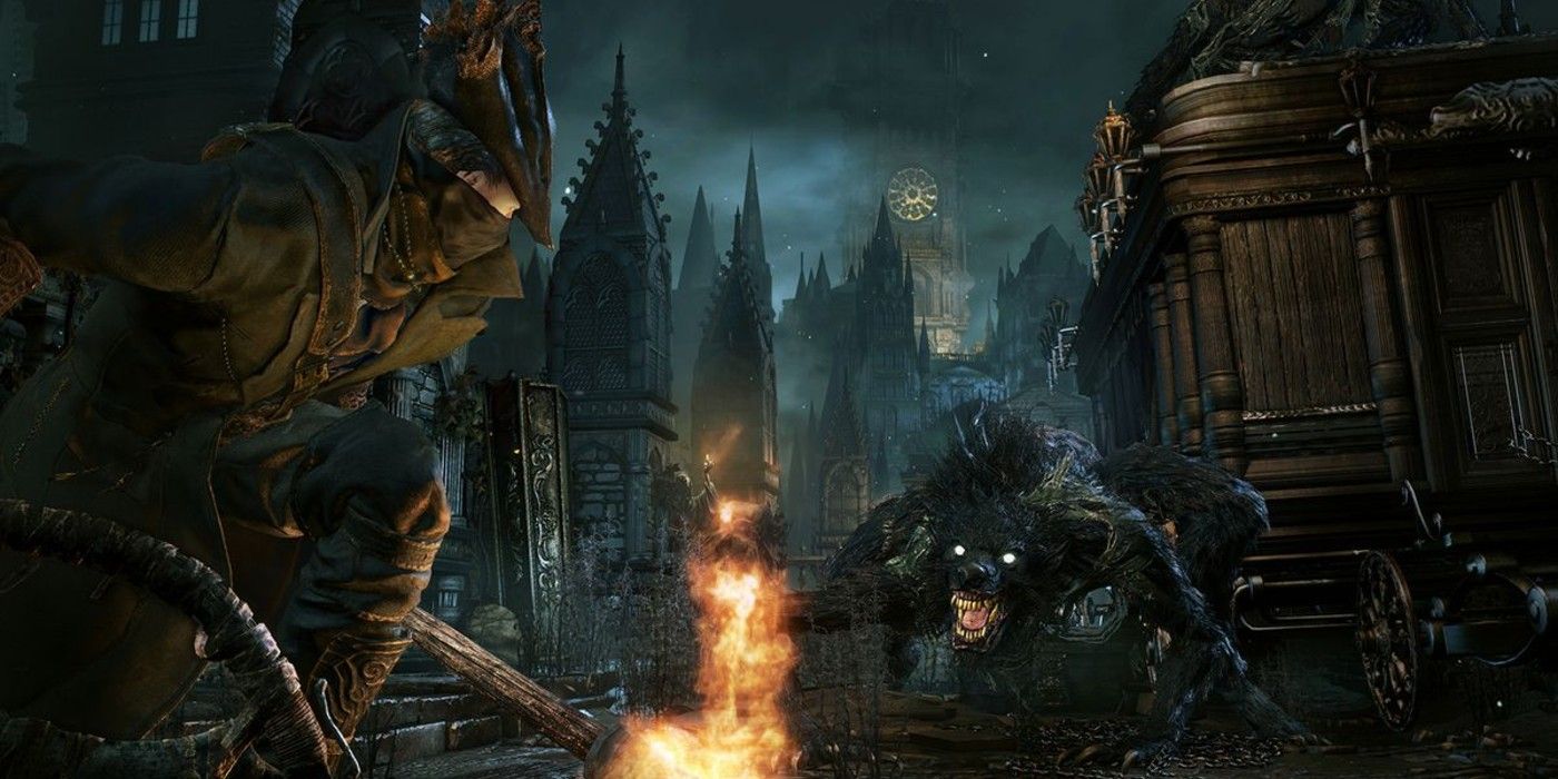 bloodborne monster about to strike player