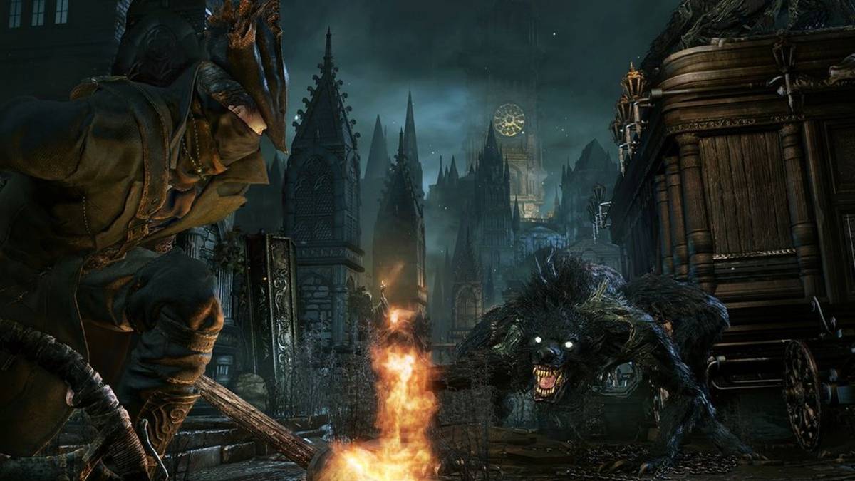 bloodborne monster about to strike player