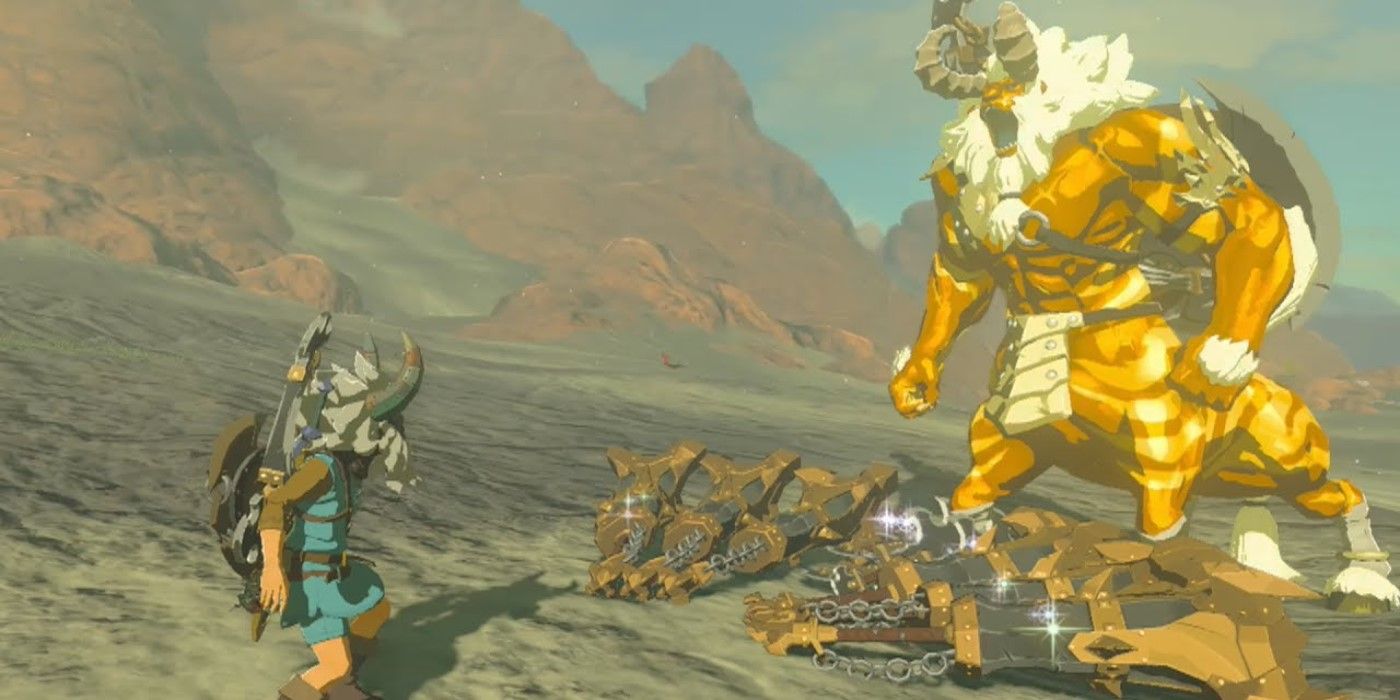 Breath of the Wild Two Gold Lynel Fight