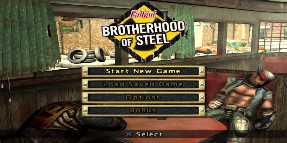 Fallout: Brotherhood of Steel - in-game menu