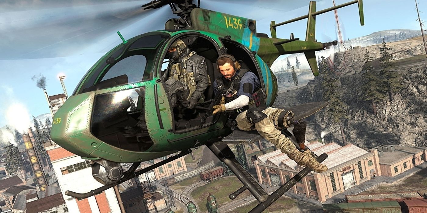 call of duty warzone helicopter green two players