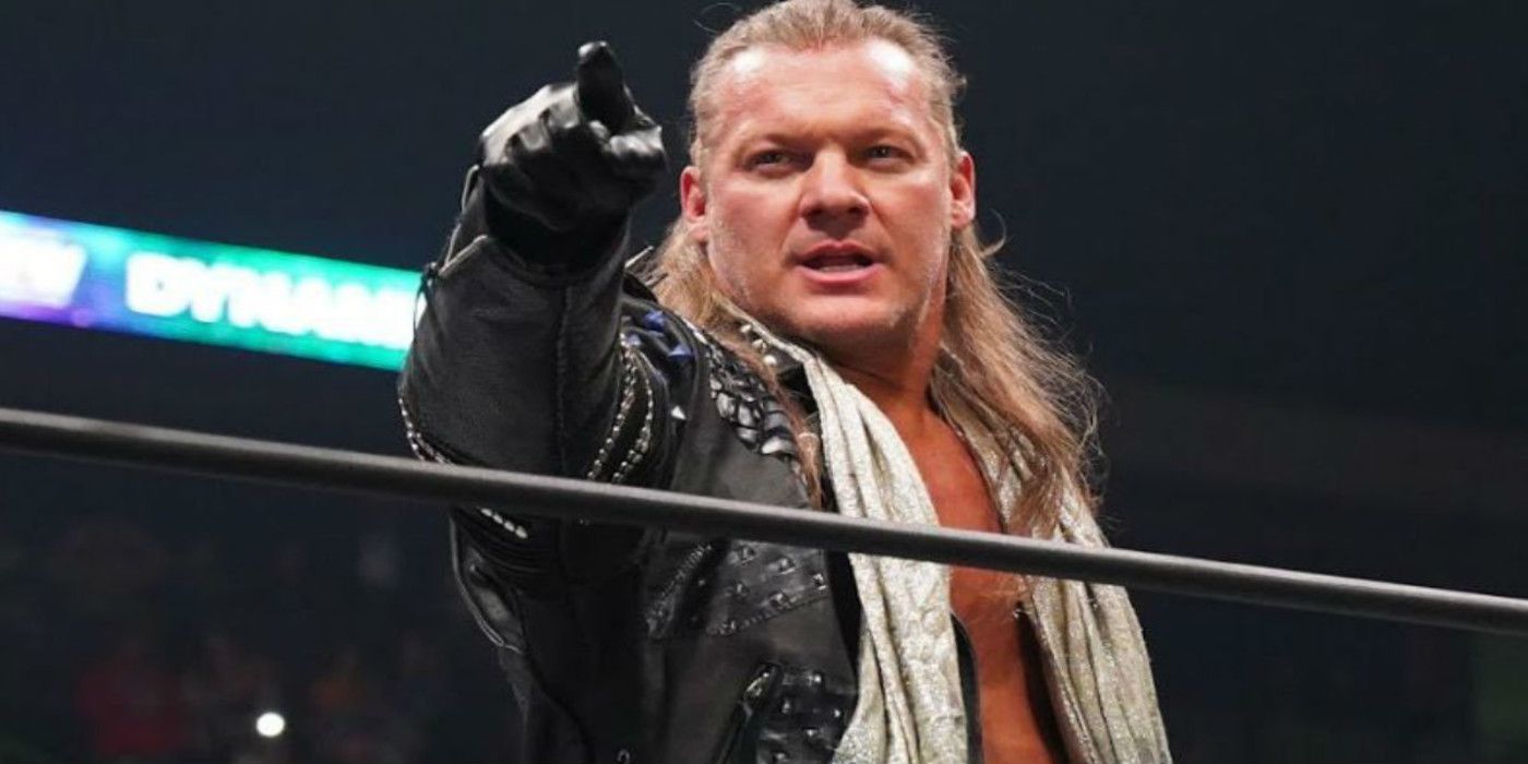 chris jericho pointing in aew ring