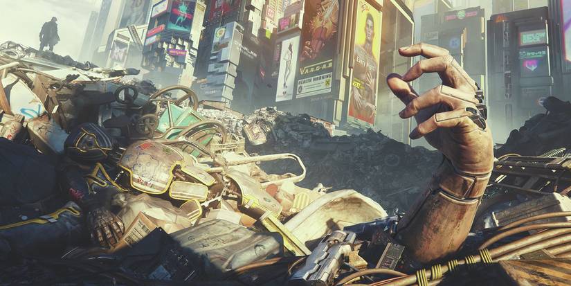 cyberpunk 2077 hand rubble disaster